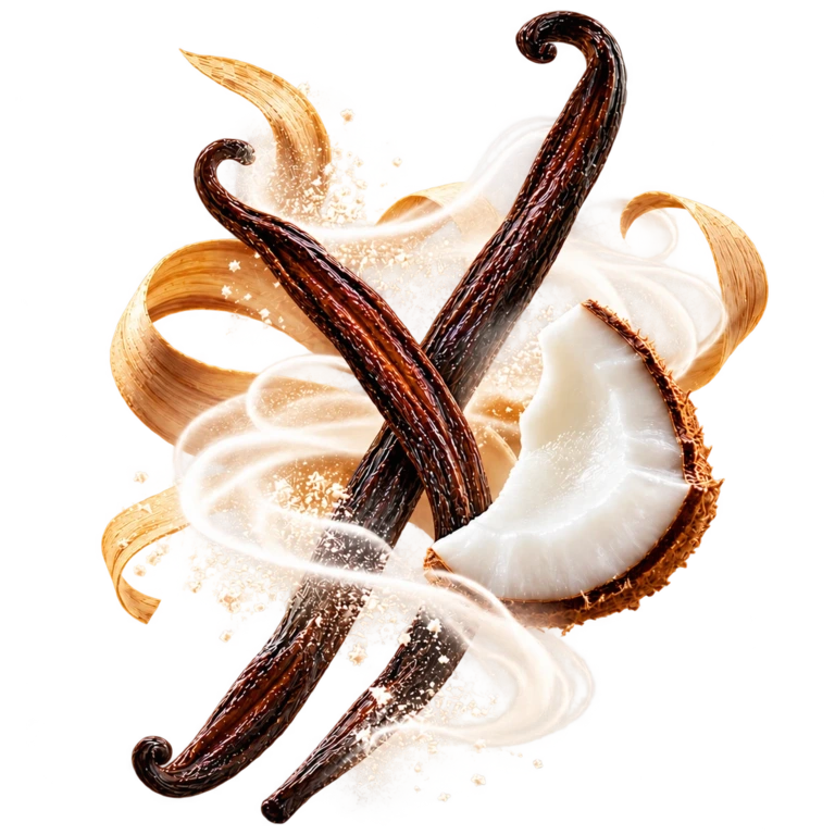 Halo: vanilla, coconut and musk